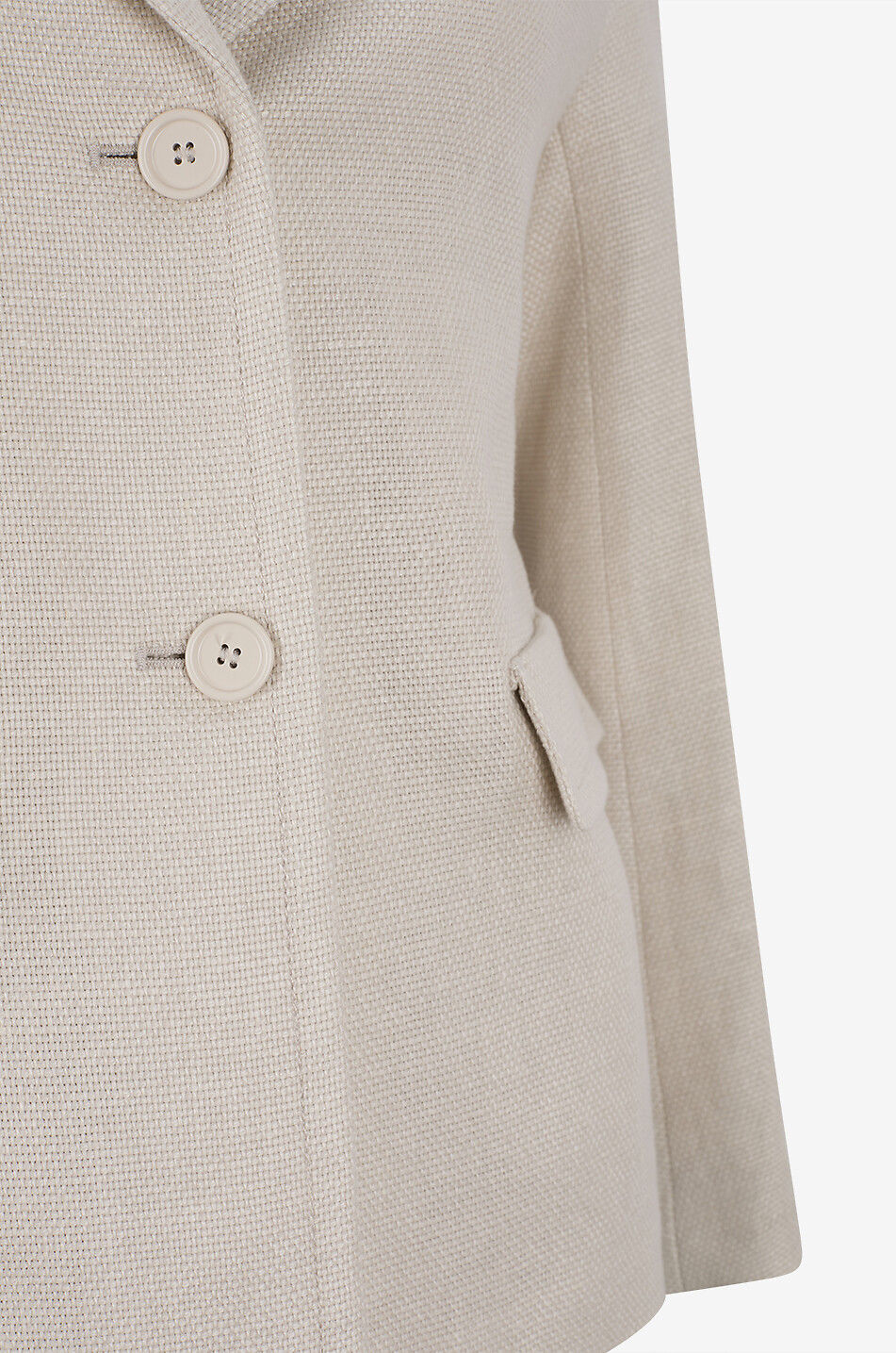 'S MAX MARA Cecil linen blend notch lapel lightweight jacket Women WHITE 3