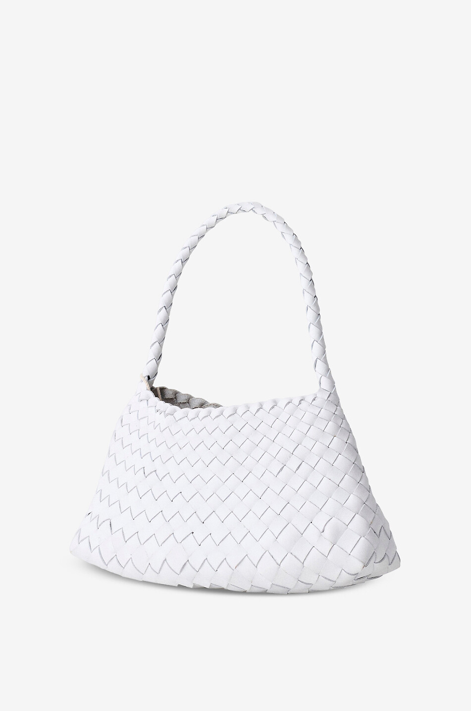 DRAGON Rosanna woven buffalo leather shoulder bag Women WHITE 2