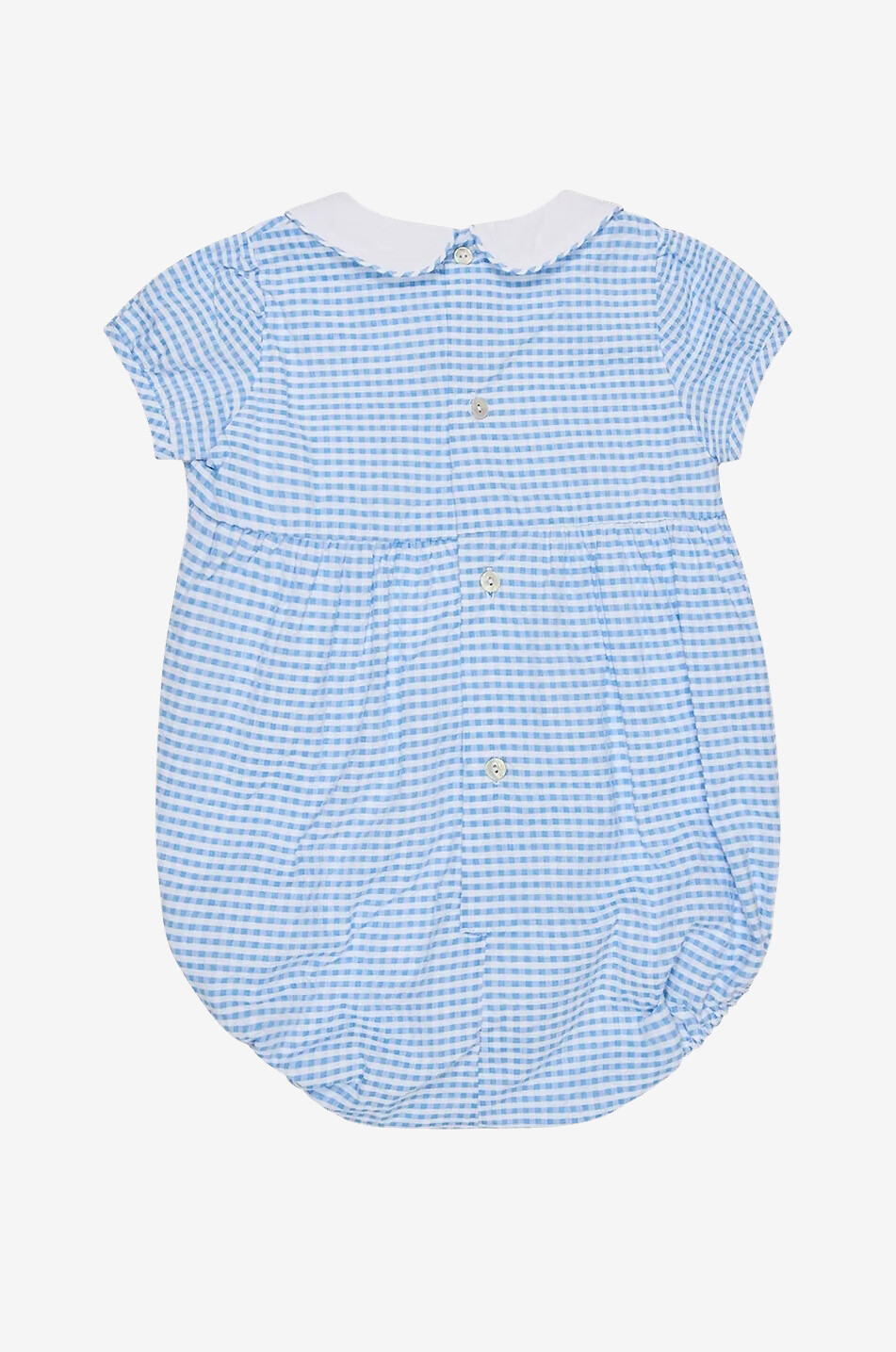 LA COQUETA Claro smocked cotton baby romper Baby BLUE 2