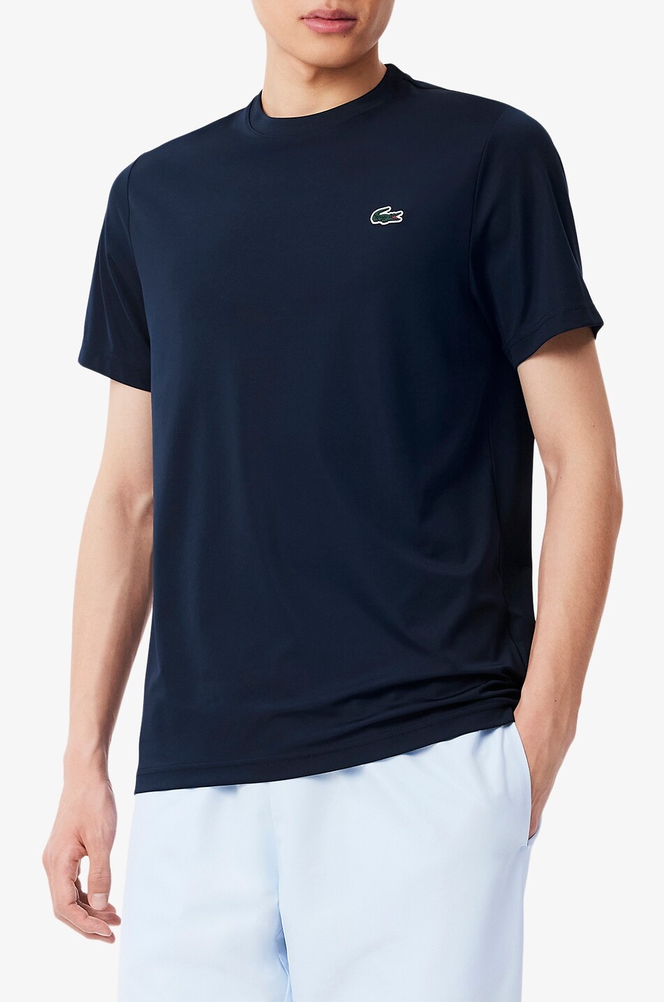 LACOSTE T-Shirt mit Rundhalsausschnitt aus Jersey mit UV-Schutz Herren DUNKELBLAU 3