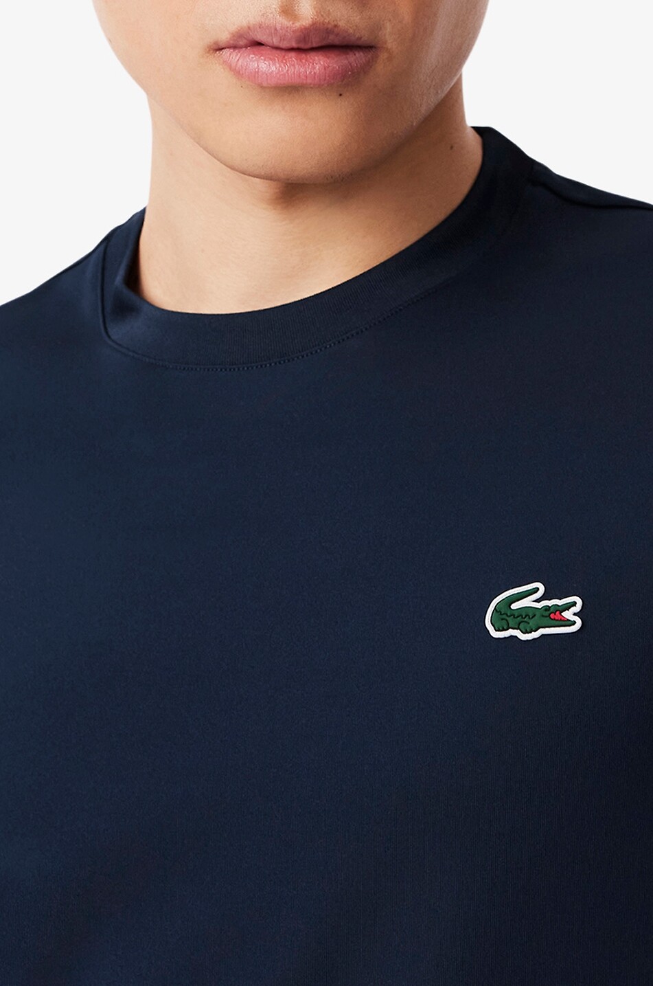 LACOSTE T-Shirt mit Rundhalsausschnitt aus Jersey mit UV-Schutz Herren DUNKELBLAU 6