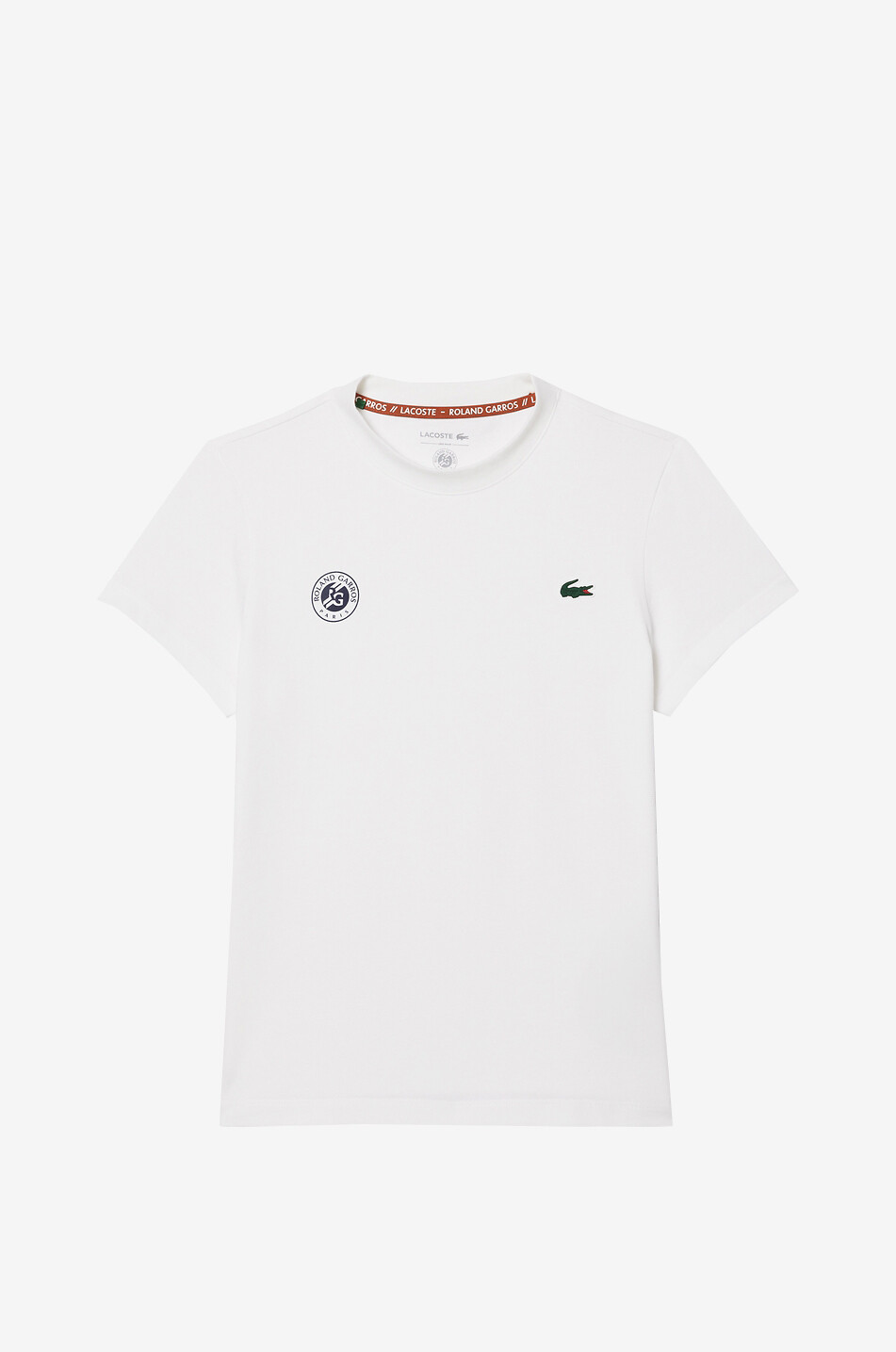 LACOSTE Roland-Garros Ultra Dry cotton crew neck t-shirt Women WHITE 1