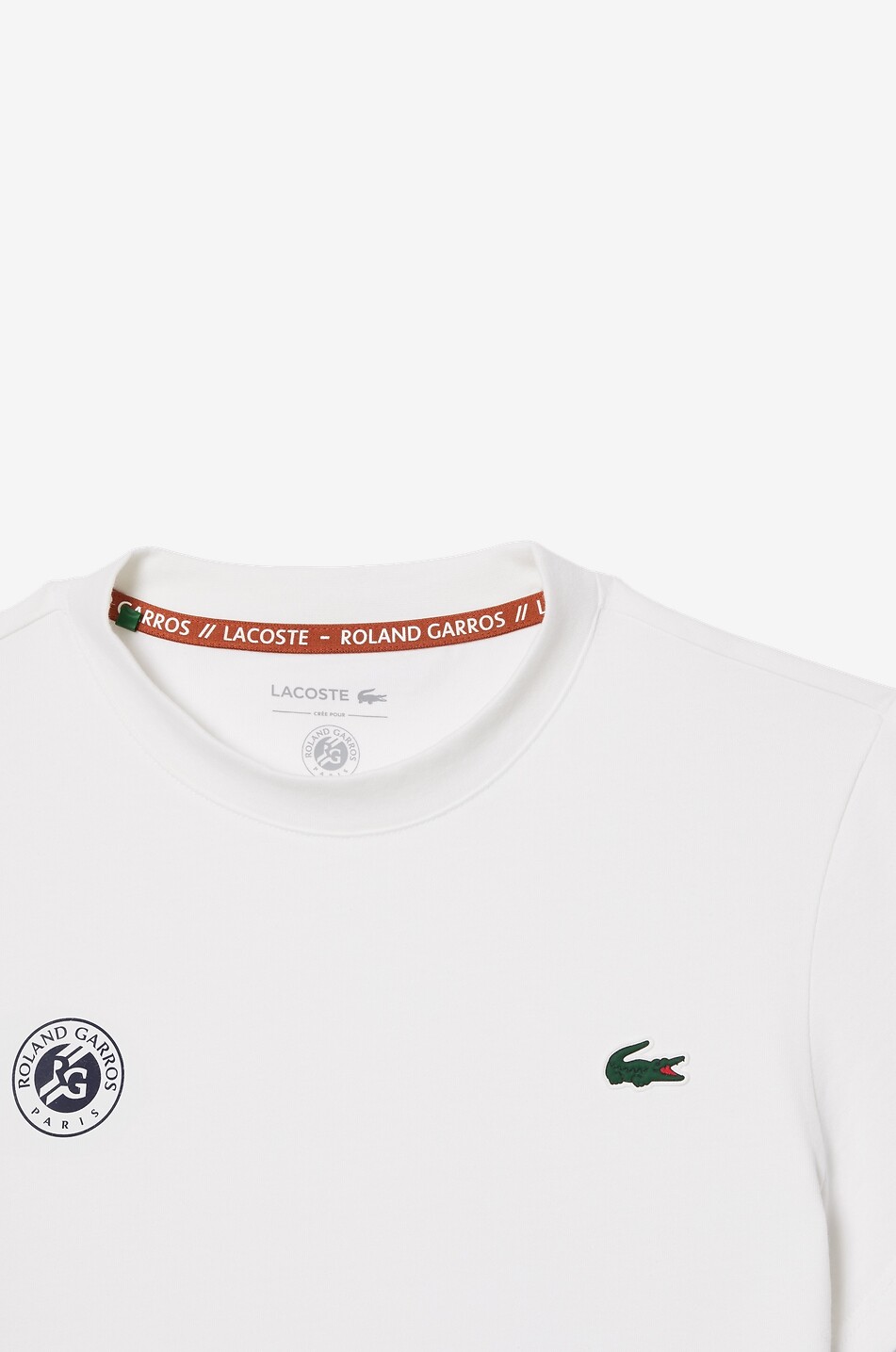 LACOSTE Roland-Garros Ultra Dry cotton crew neck t-shirt Women WHITE 6