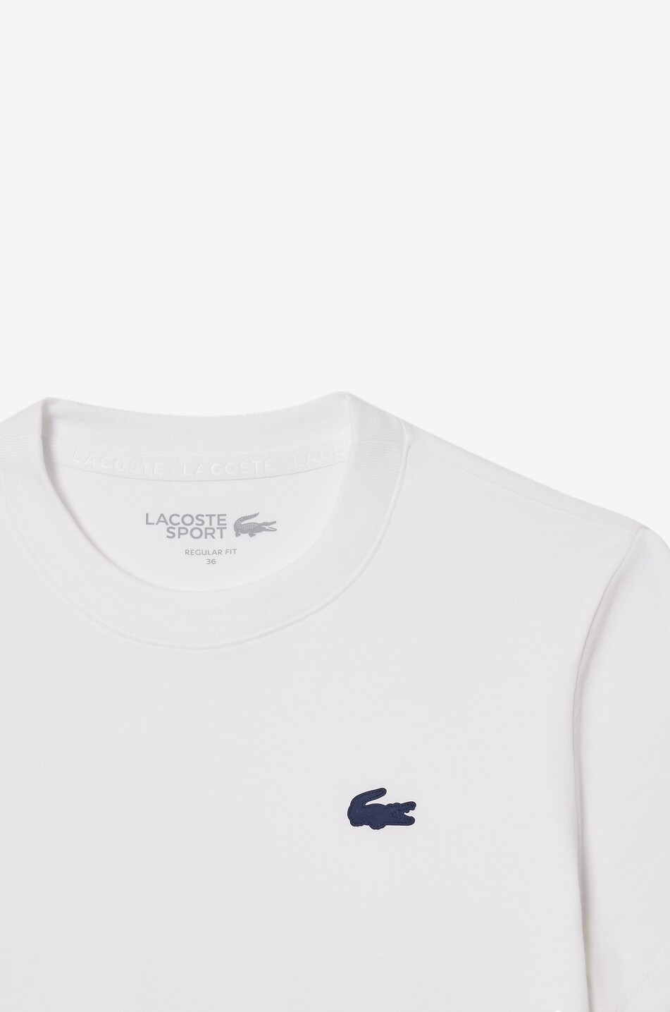 LACOSTE Ultra Dry cotton blend crew neck t-shirt Women WHITE 5