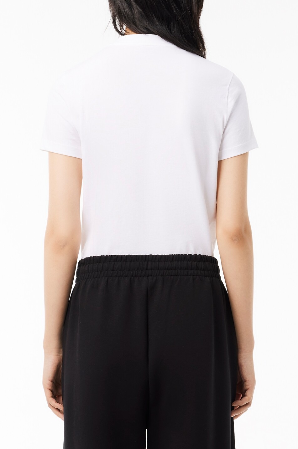 LACOSTE Ultra Dry cotton blend crew neck t-shirt Women WHITE 3
