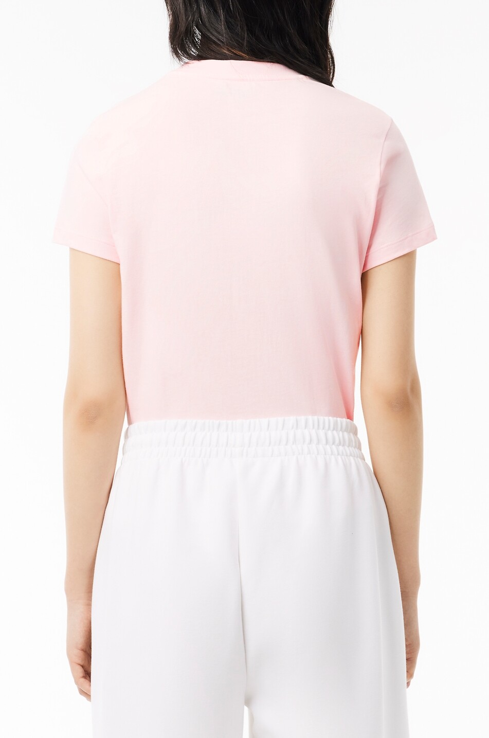 LACOSTE T-shirt à col rond en coton mélangé Ultra Dry Femme ROSE 3