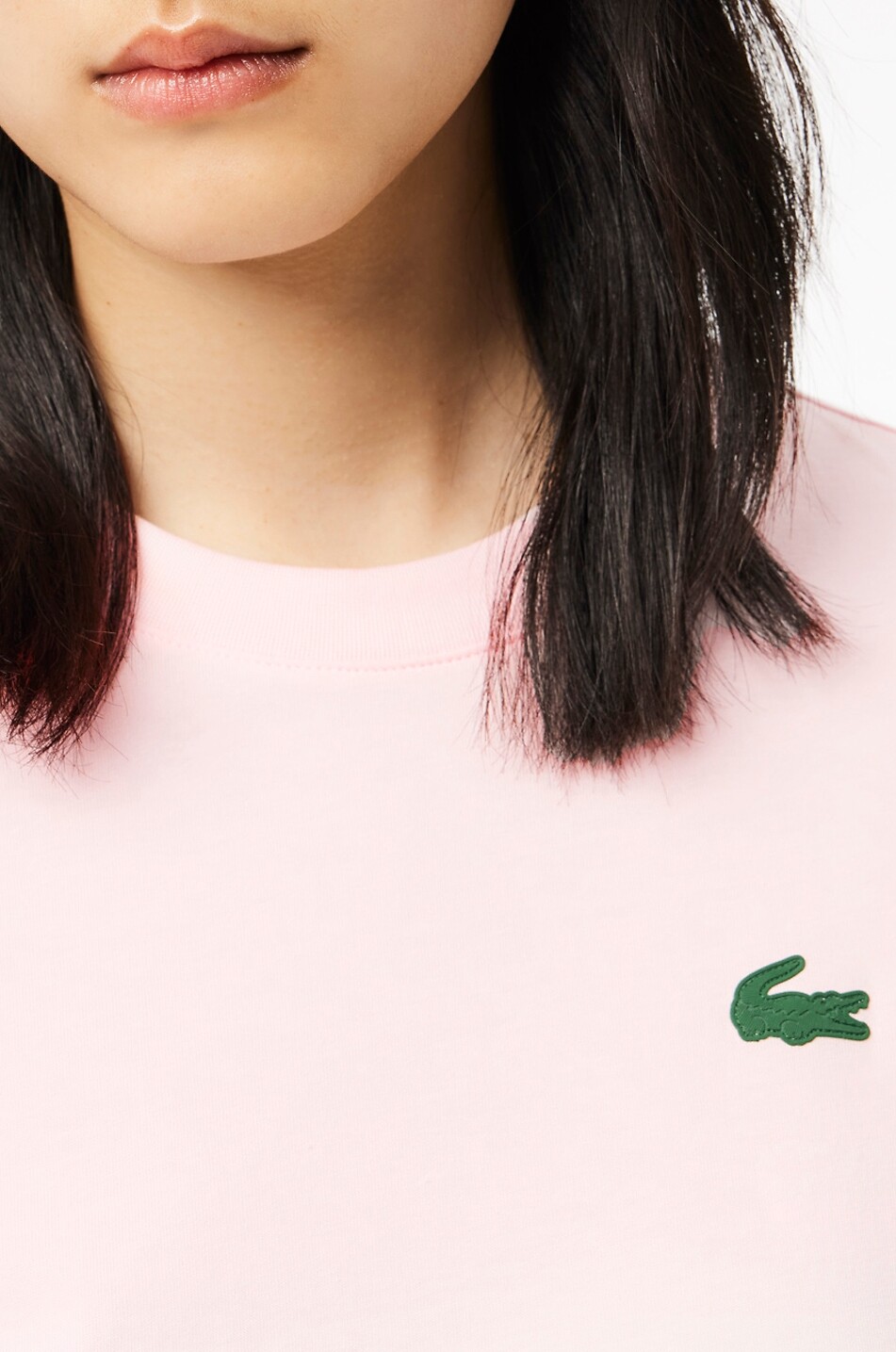 LACOSTE T-shirt à col rond en coton mélangé Ultra Dry Femme ROSE 4