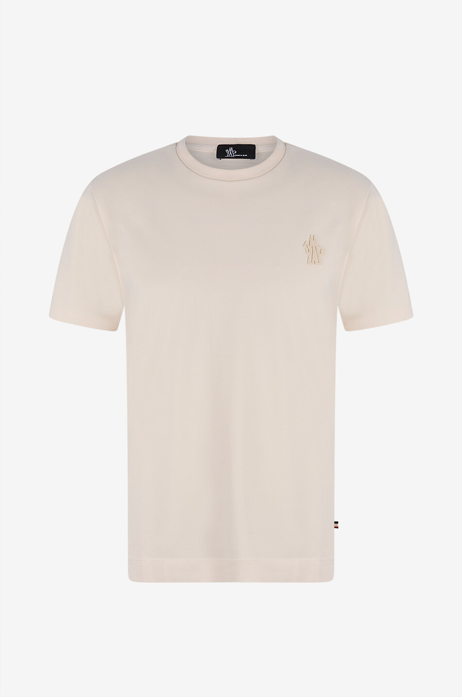 T-Shirt mit Rundhalsausschnitt aus Baumwolle mit gesticktem Logo