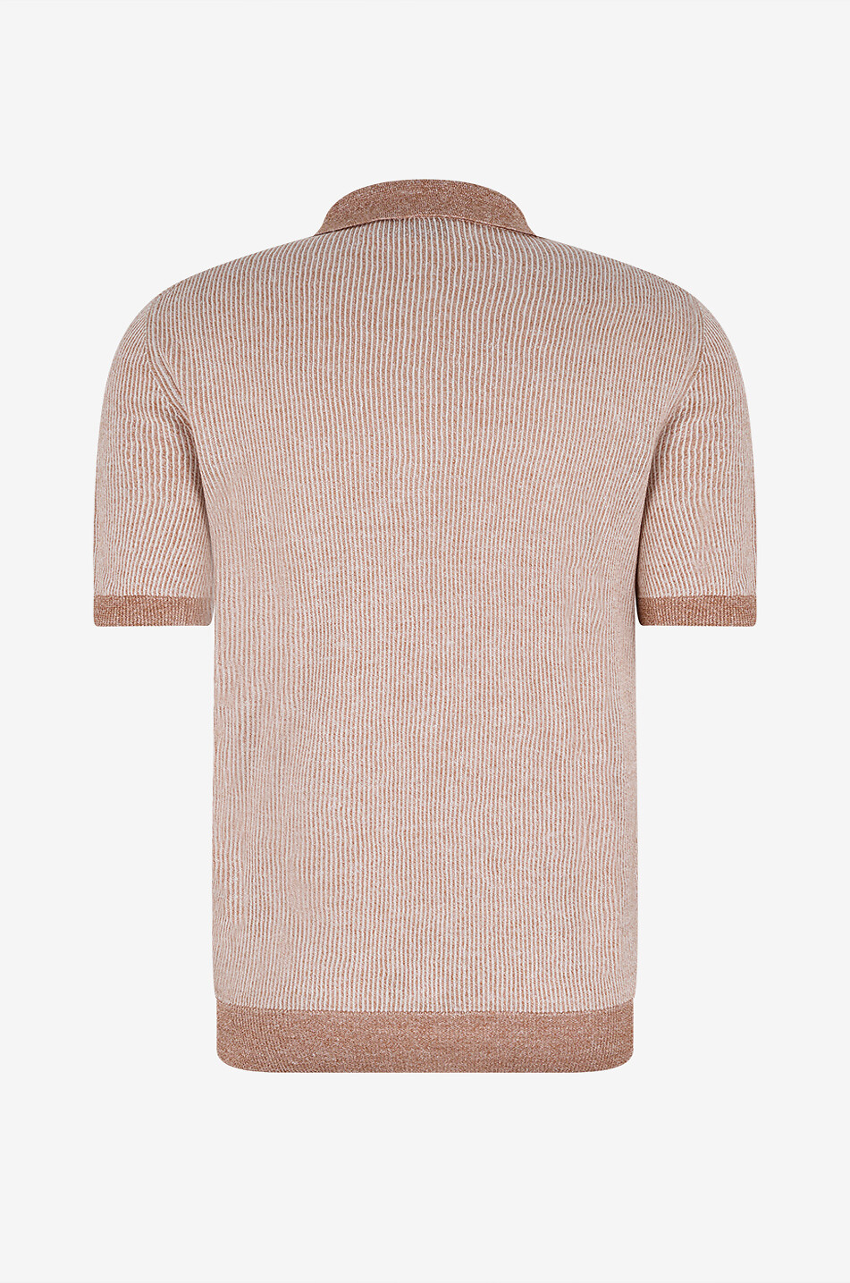 GRAN SASSO Kurzärmeliges Polohemd aus Leinen und Baumwolle Herren ORANGE 2