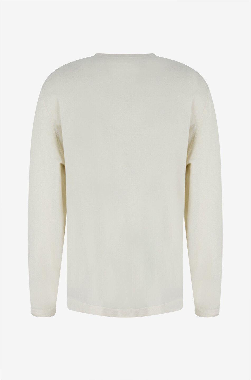 BONGENIE Crewneck jumper in cotton jersey Men EGGSHELL 2