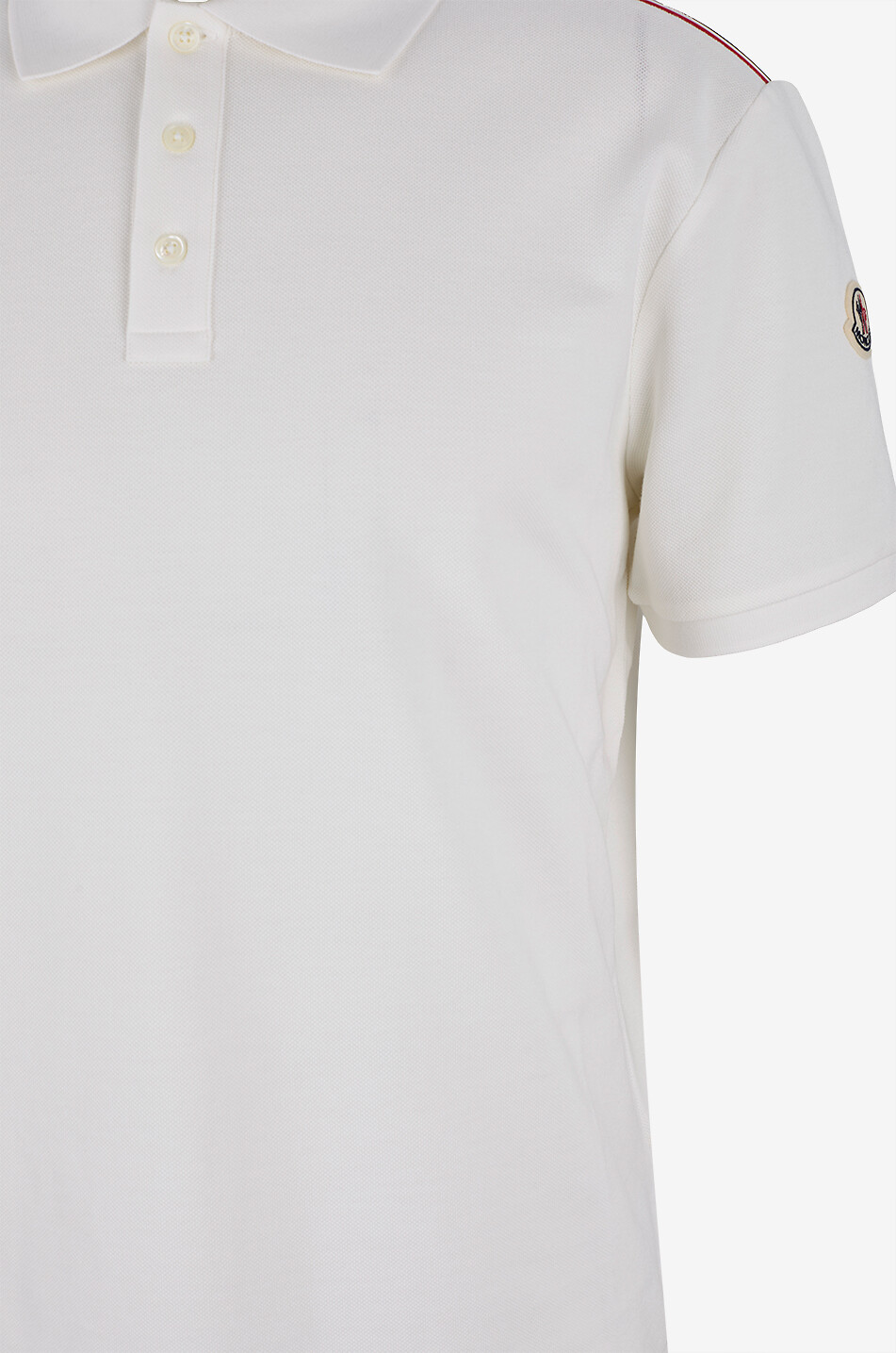 MONCLER Poloshirt aus Baumwollpiqué mit gesticktem Logo Herren WEISS 3