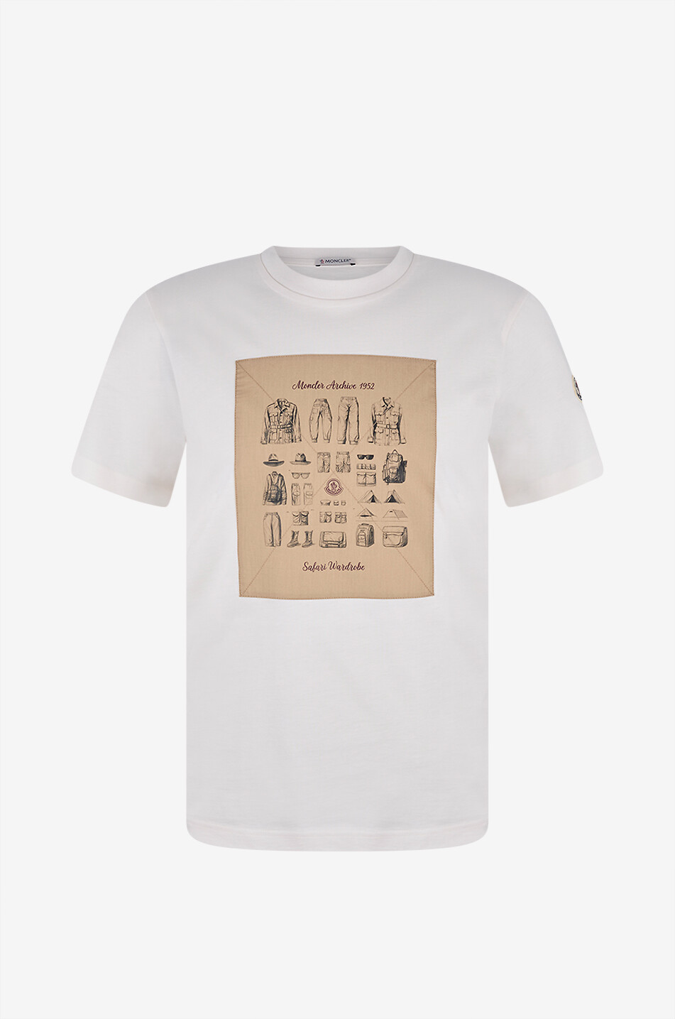 MONCLER Round-neck cotton jersey T-shirt Men WHITE 1