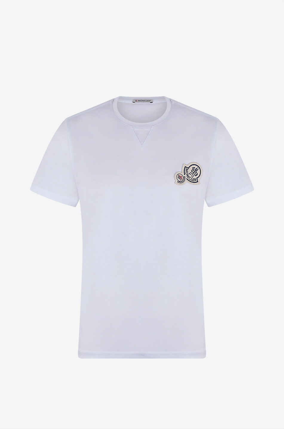 MONCLER Round-neck cotton jersey T-shirt Men WHITE 1