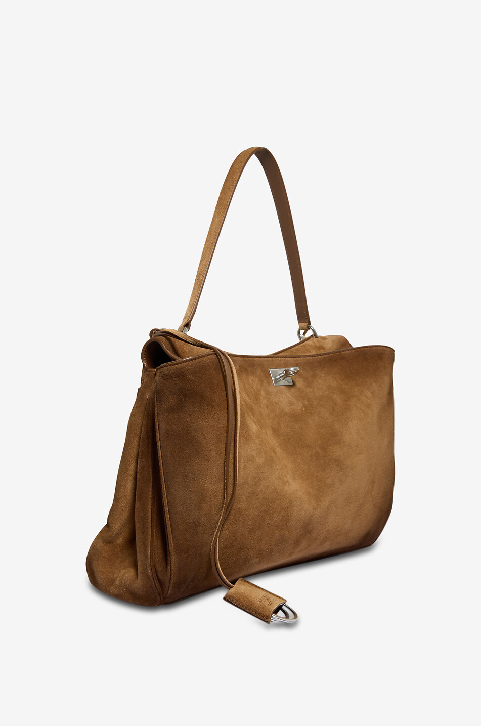 BALENCIAGA Sac à main en daim Rodeo Moyen Femme CAMEL 2