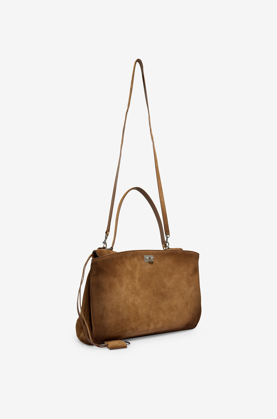 BALENCIAGA Sac à main en daim Rodeo Moyen Femme CAMEL 5