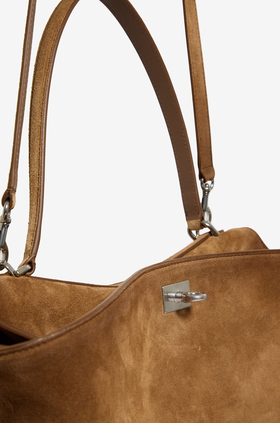 BALENCIAGA Sac à main en daim Rodeo Moyen Femme CAMEL 6