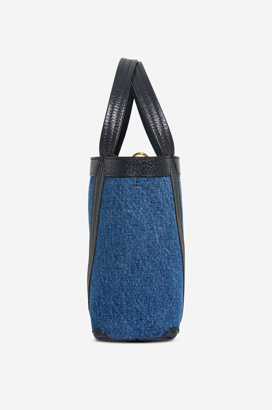 CHLOE Sac cabas en denim et cuir Chloé Spin Small Femme BLEU 4
