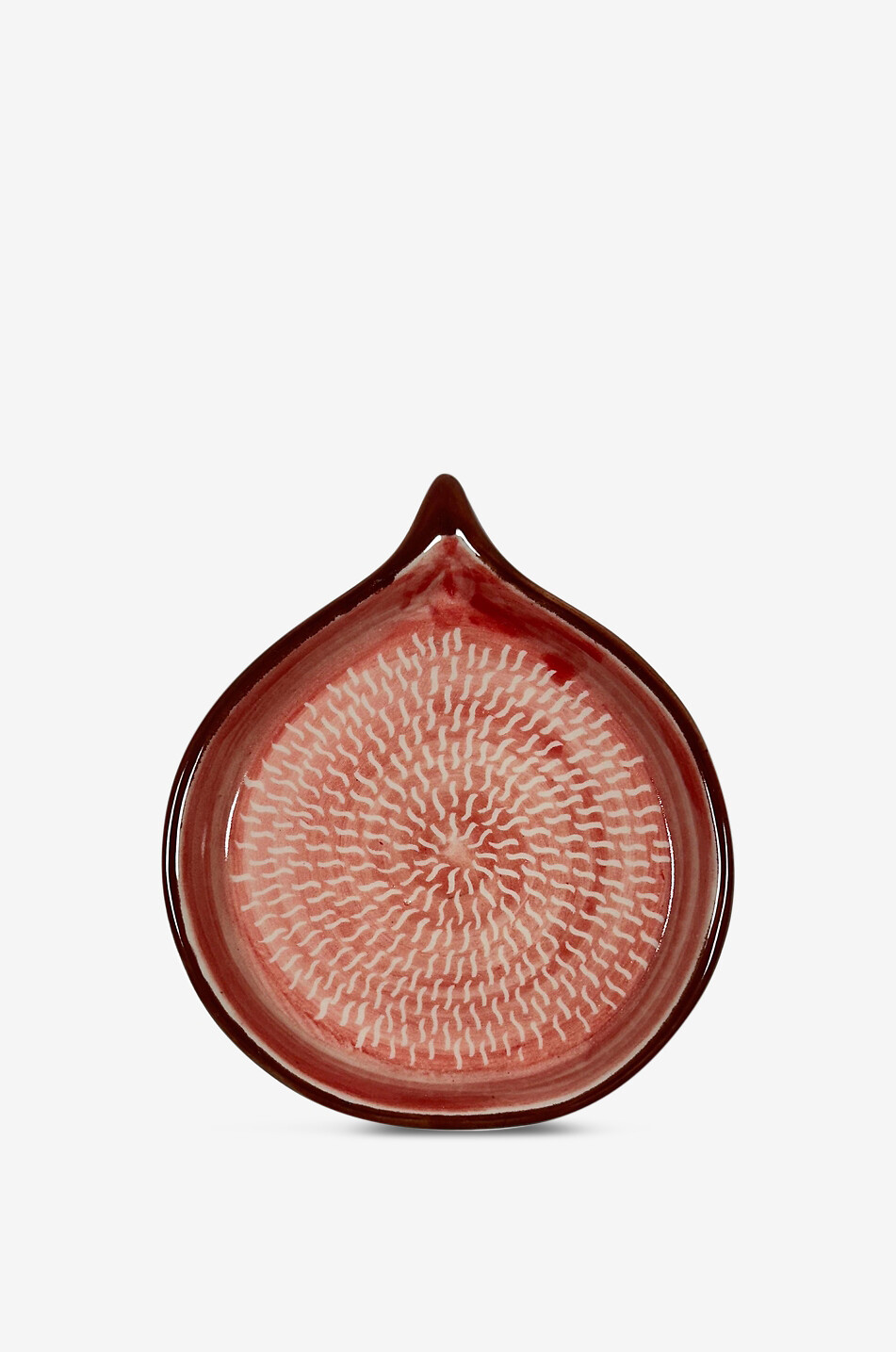 STUDIO NOTICED Plat en céramique en forme de figue Fig Maison ROUGE 2
