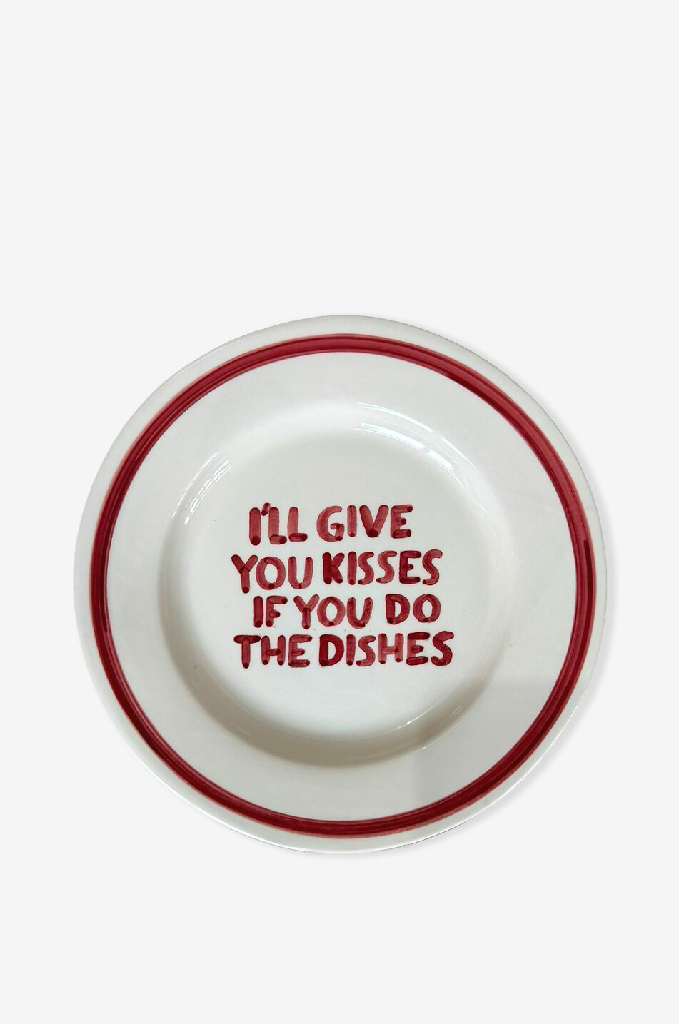 STUDIO NOTICED Teller aus Keramik I'll Give You Kisses If You Do The Dishes Haus BUNT 1