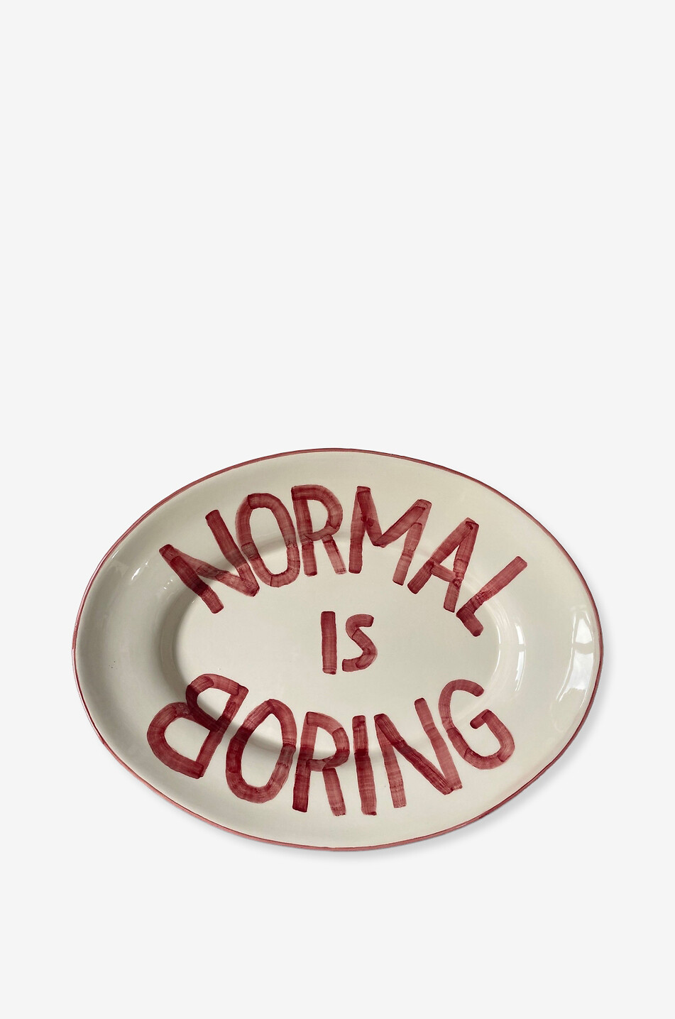 STUDIO NOTICED Normal Is Boring ceramic dish Home MULTI COLOURED 1