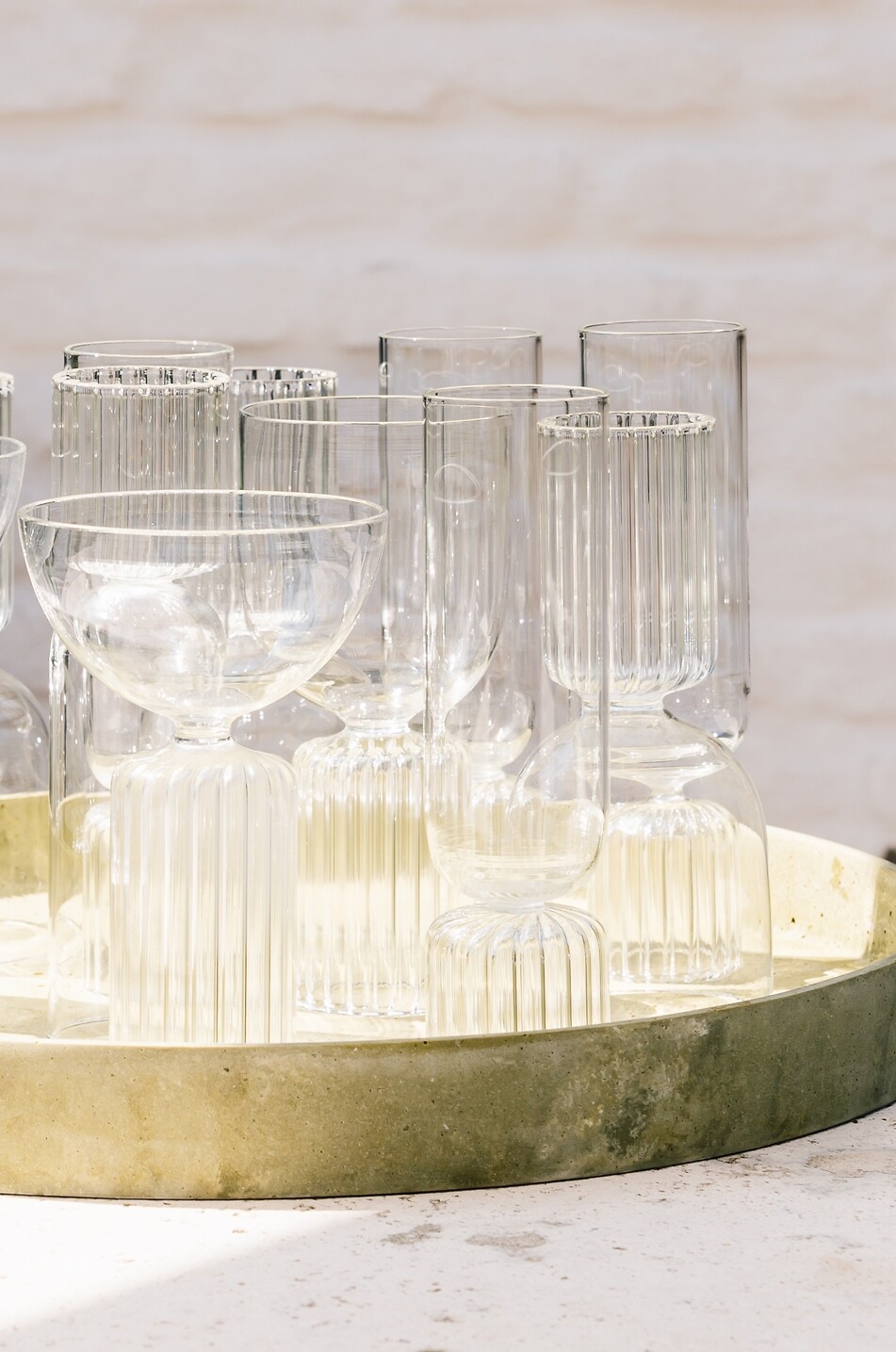 STUDIO NOTICED Zweier-Set Weingläser aus Borosilikatglas Doric Haus Farblos 5
