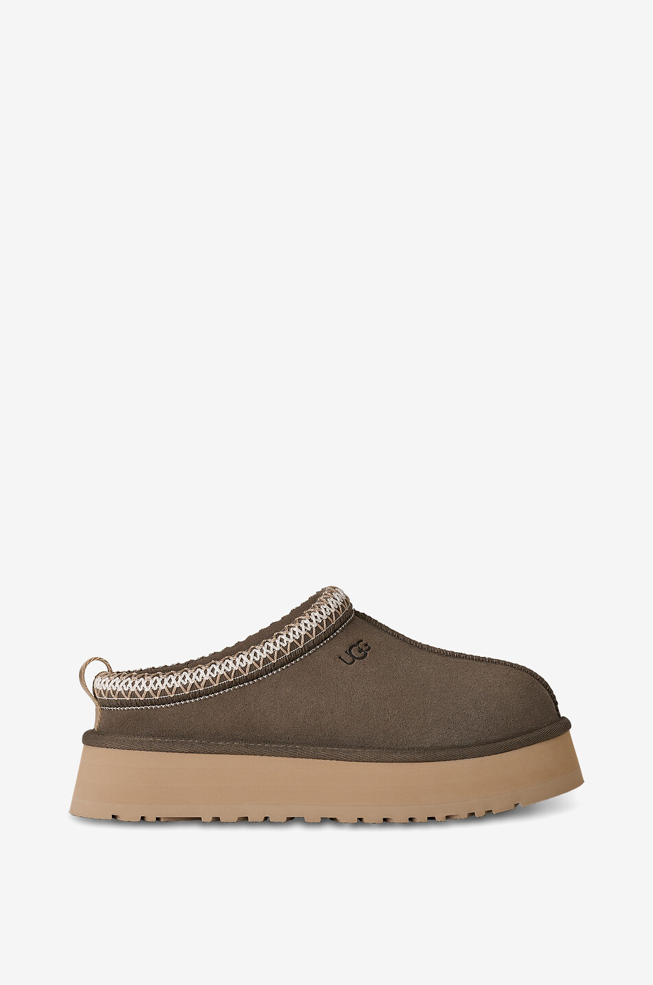 UGG Tazz II embroidered suede slippers Women DARK GREEN 2