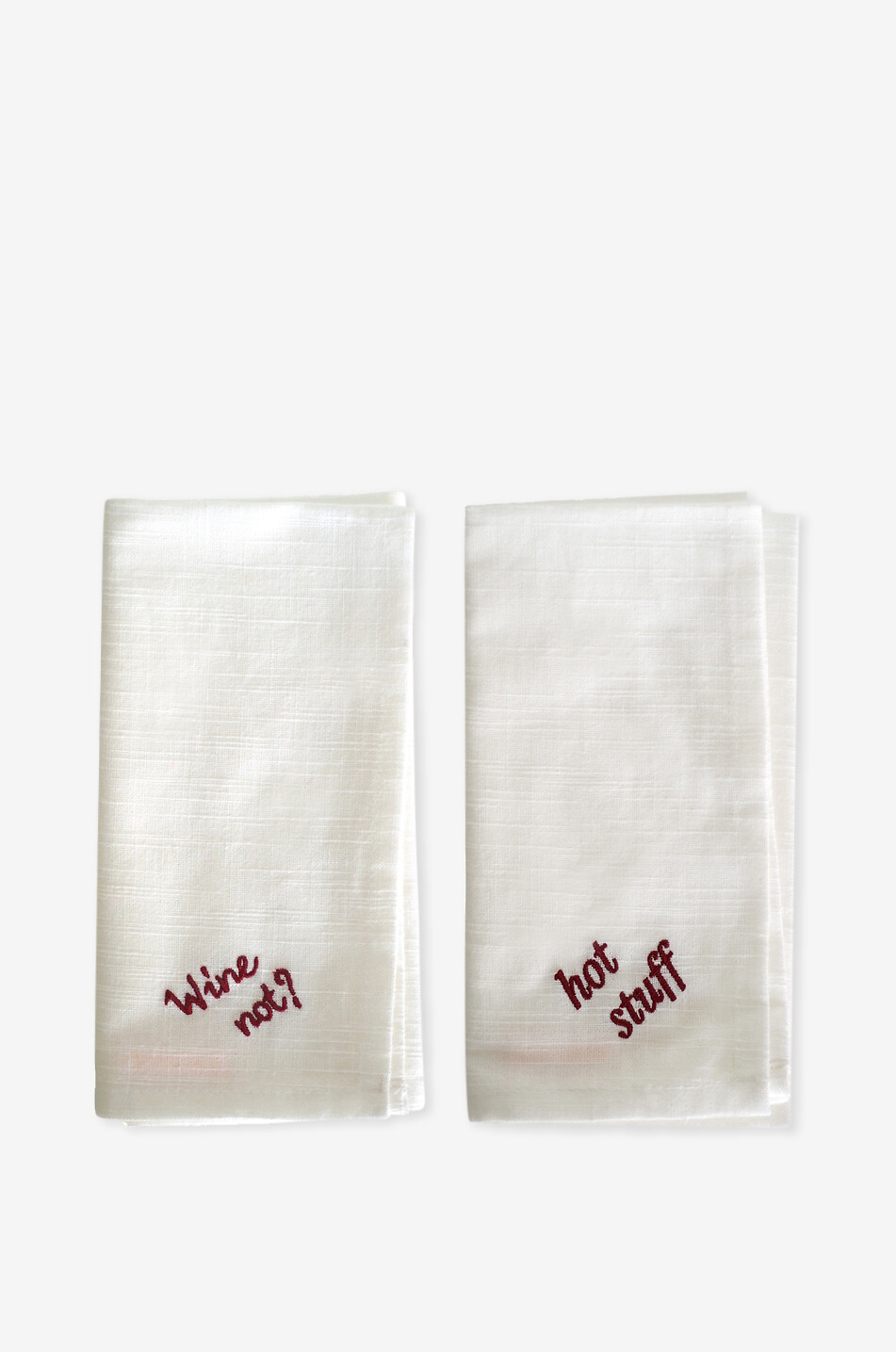 STUDIO NOTICED Set of two embroidered cotton table napkins Home MULTI COLOURED 1
