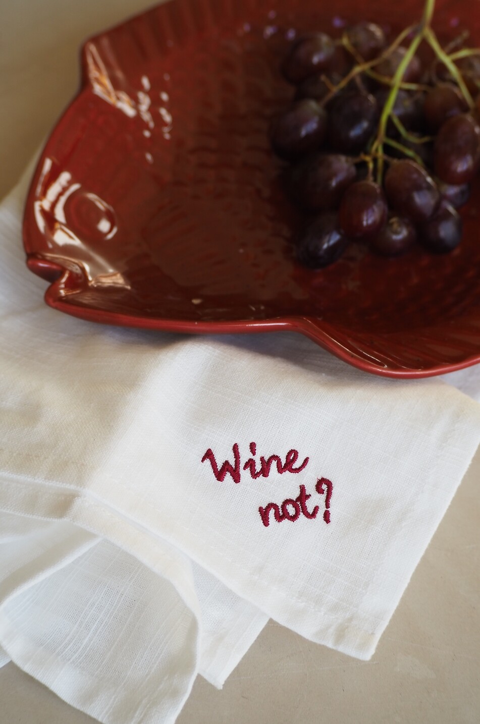STUDIO NOTICED Set of two embroidered cotton table napkins Home MULTI COLOURED 2