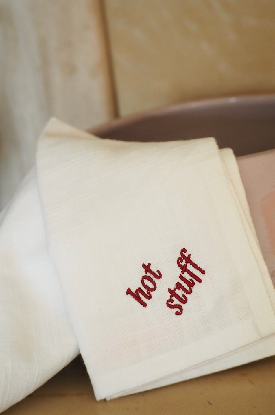 STUDIO NOTICED Set of two embroidered cotton table napkins Home MULTI COLOURED 3