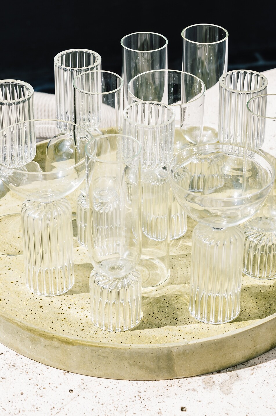 STUDIO NOTICED Doric borosilicate glass cocktail glasses set of two Home Colourless 3