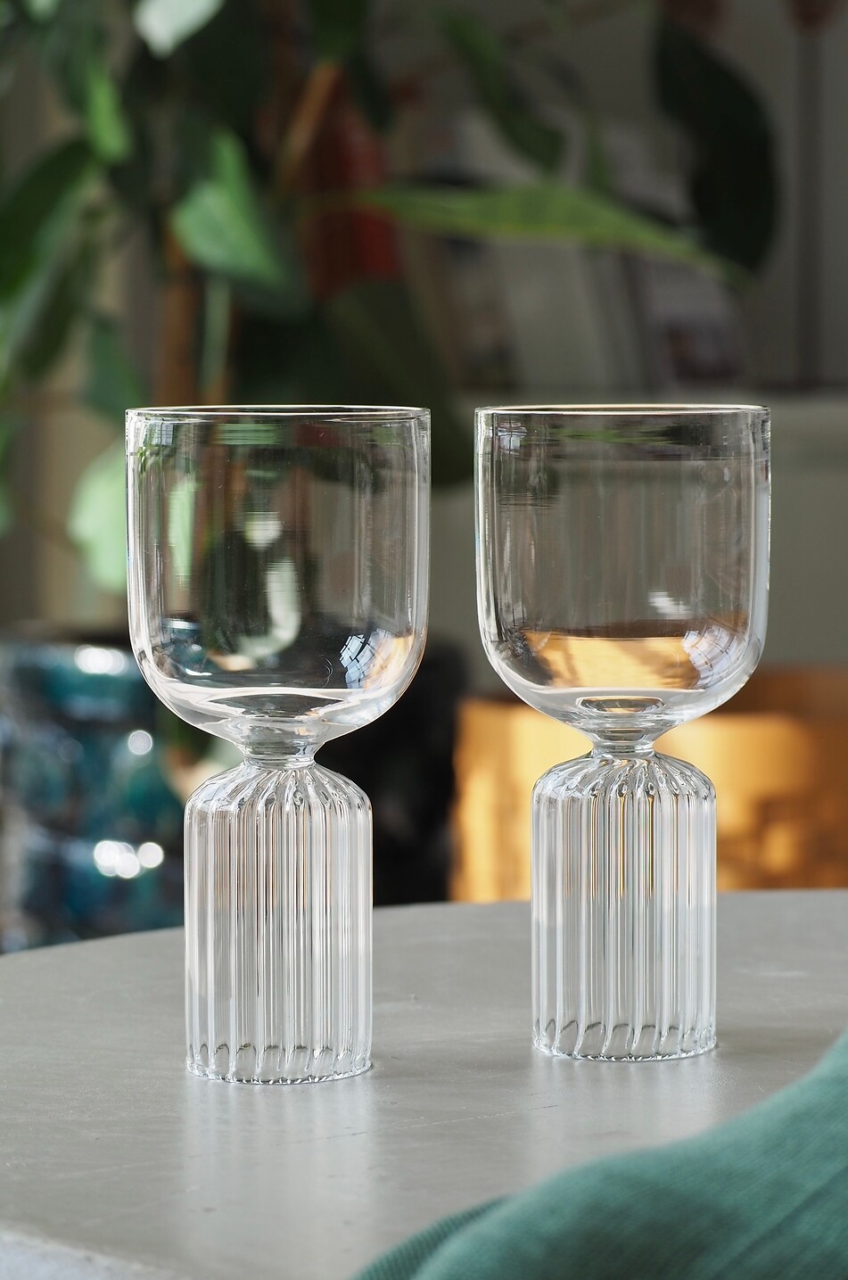 STUDIO NOTICED Zweier-Set Weingläser aus Borosilikatglas Doric Haus Farblos 1