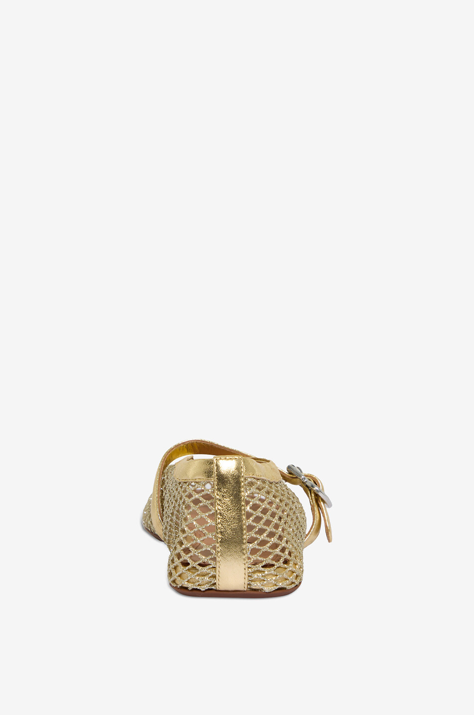 ALAÏA Lamé net ballet flats Women GOLDEN 4