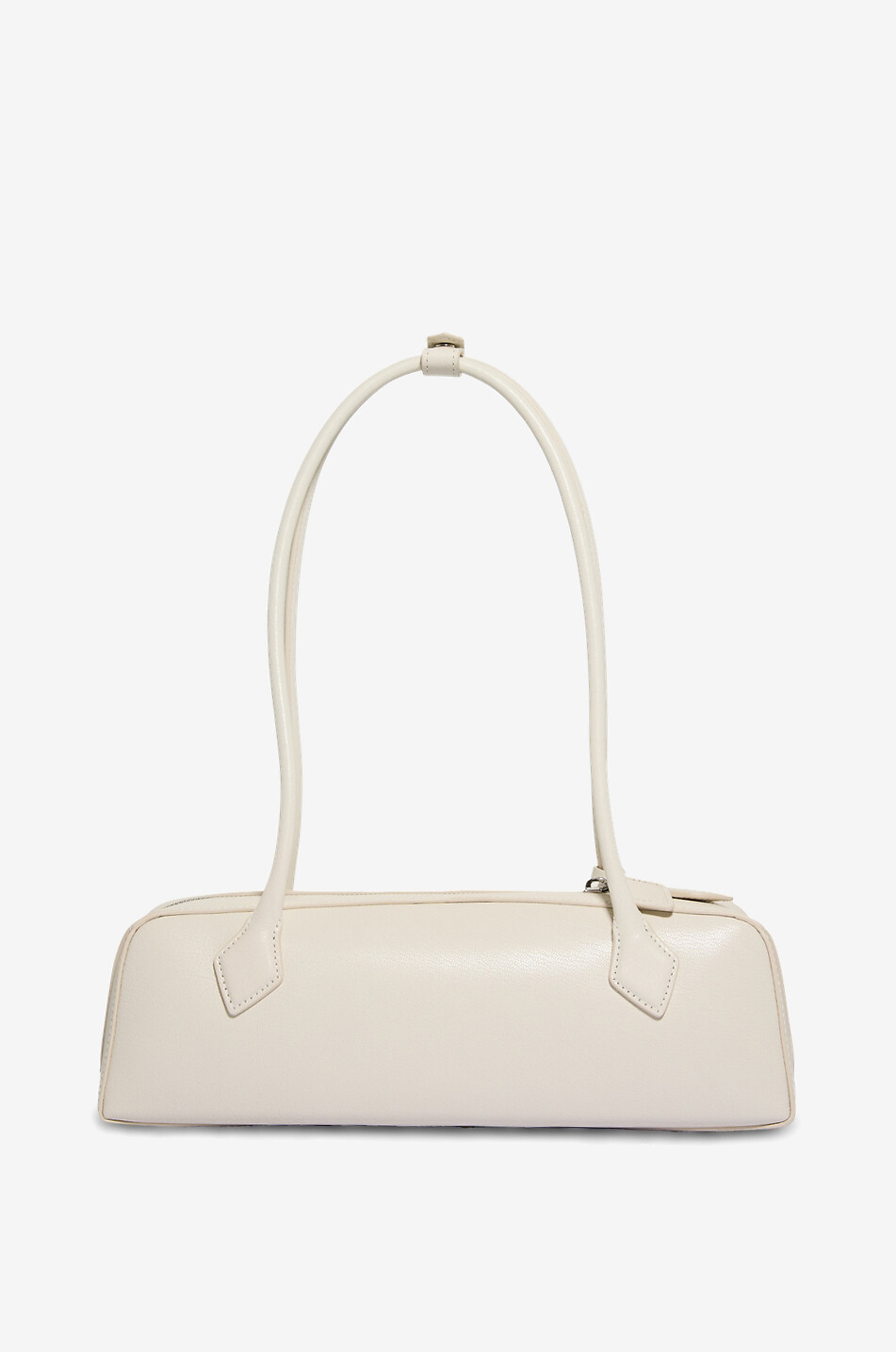 ALAÏA Le Teckel Medium smooth leather handbag Women EGGSHELL 3