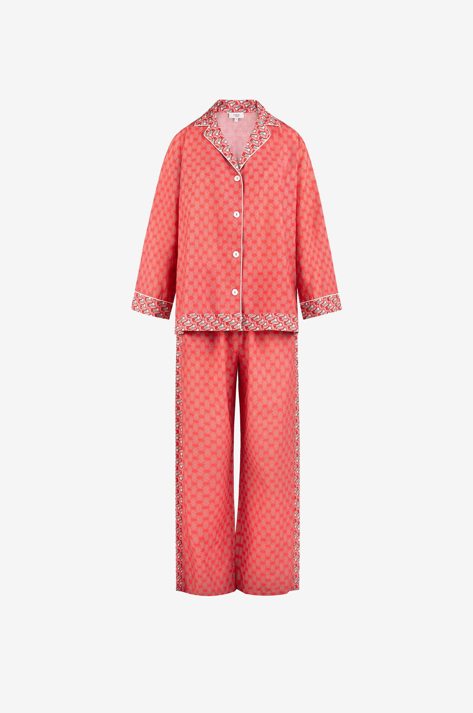 Pyjama en popeline de coton imprimé Isa