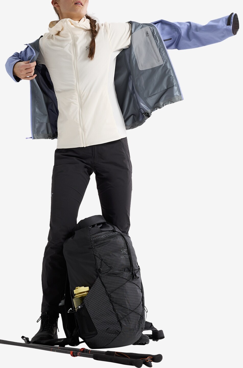 ARC'TERYX Atom Sl hooded fitted windproof jacket Women EGGSHELL 6