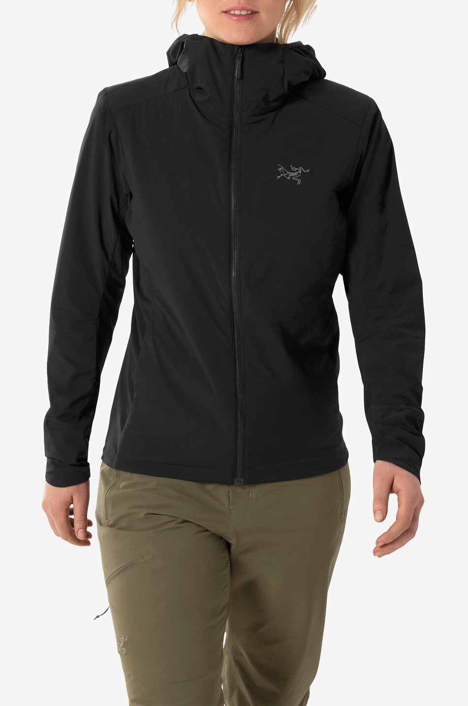 ARC'TERYX Atom Sl hooded fitted windproof jacket Women BLACK 3