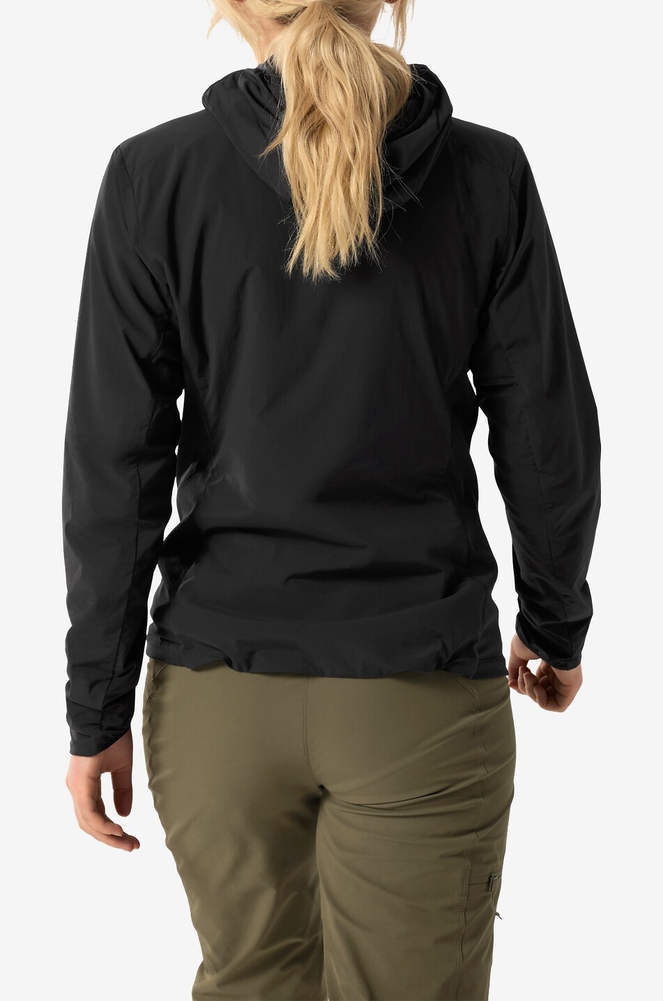 ARC'TERYX Atom Sl hooded fitted windproof jacket Women BLACK 5