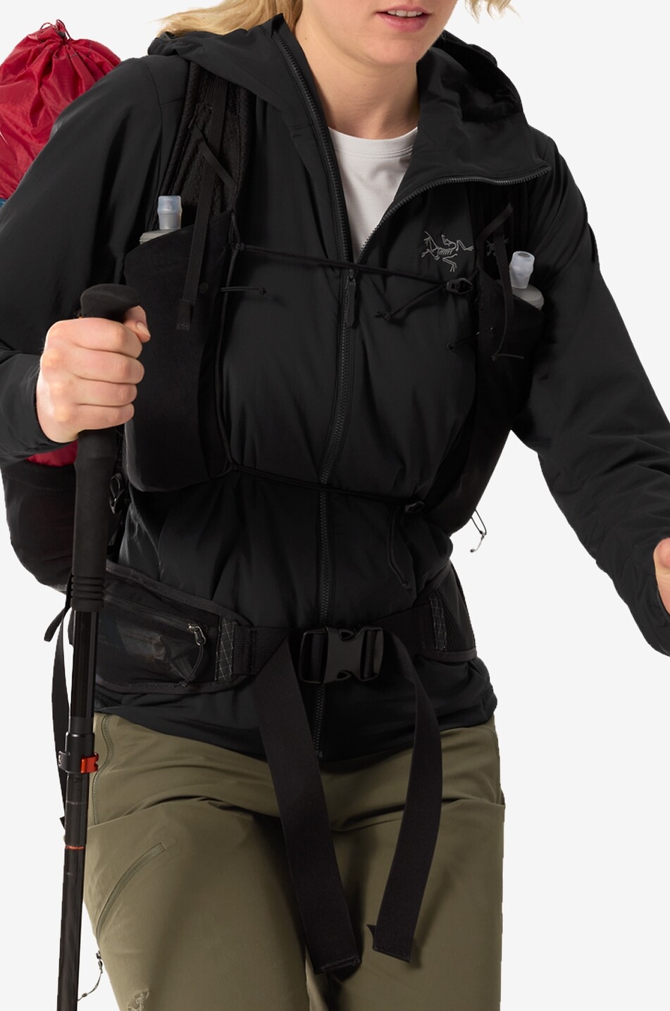 ARC'TERYX Atom Sl hooded fitted windproof jacket Women BLACK 10