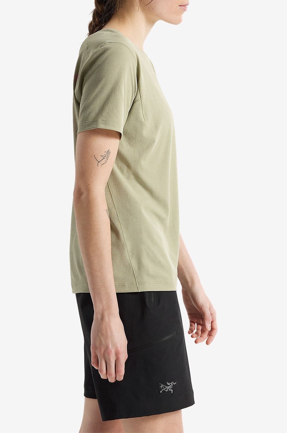 ARC'TERYX Sunna Speed Bird technical fabric crew-neck t-shirt Women LIGHT KHAKI 3