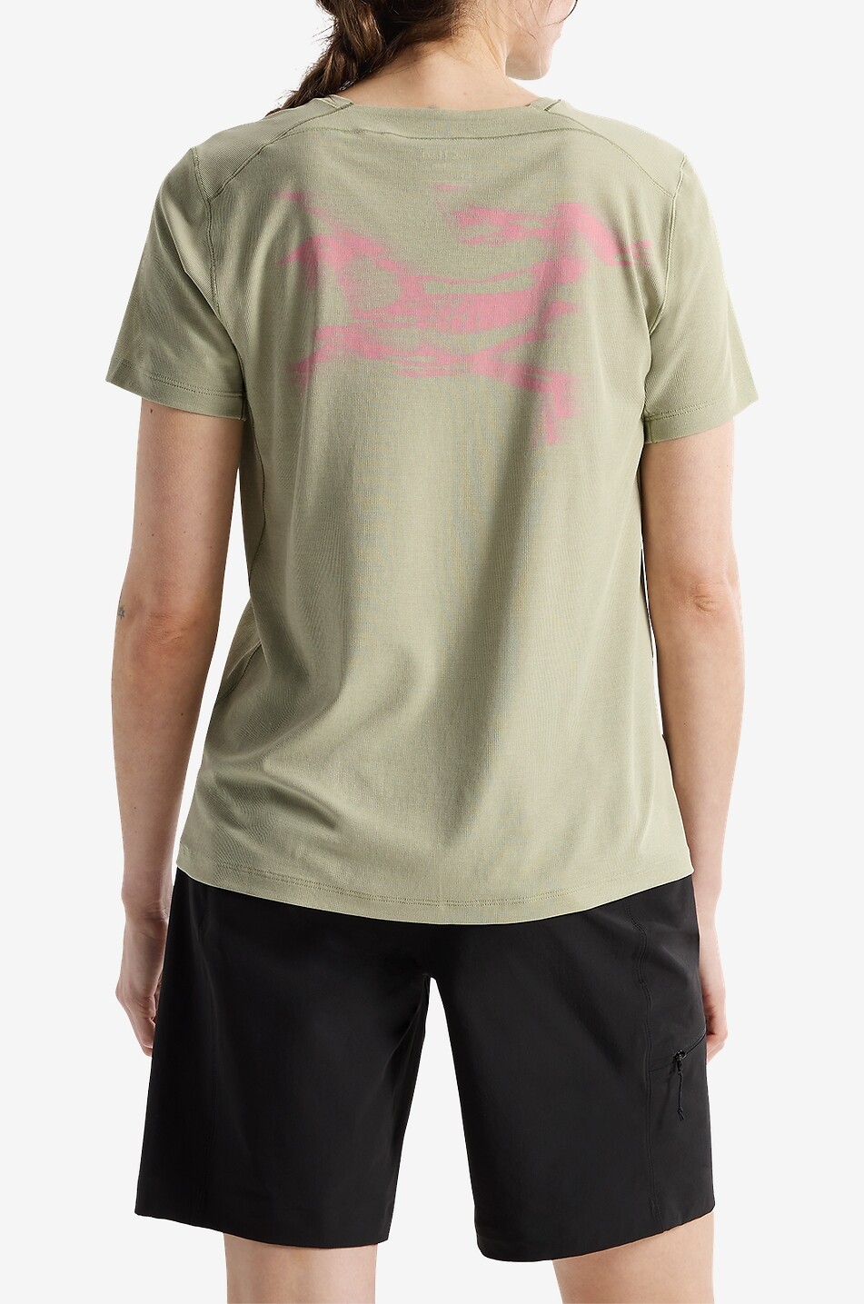 ARC'TERYX Sunna Speed Bird technical fabric crew-neck t-shirt Women LIGHT KHAKI 4