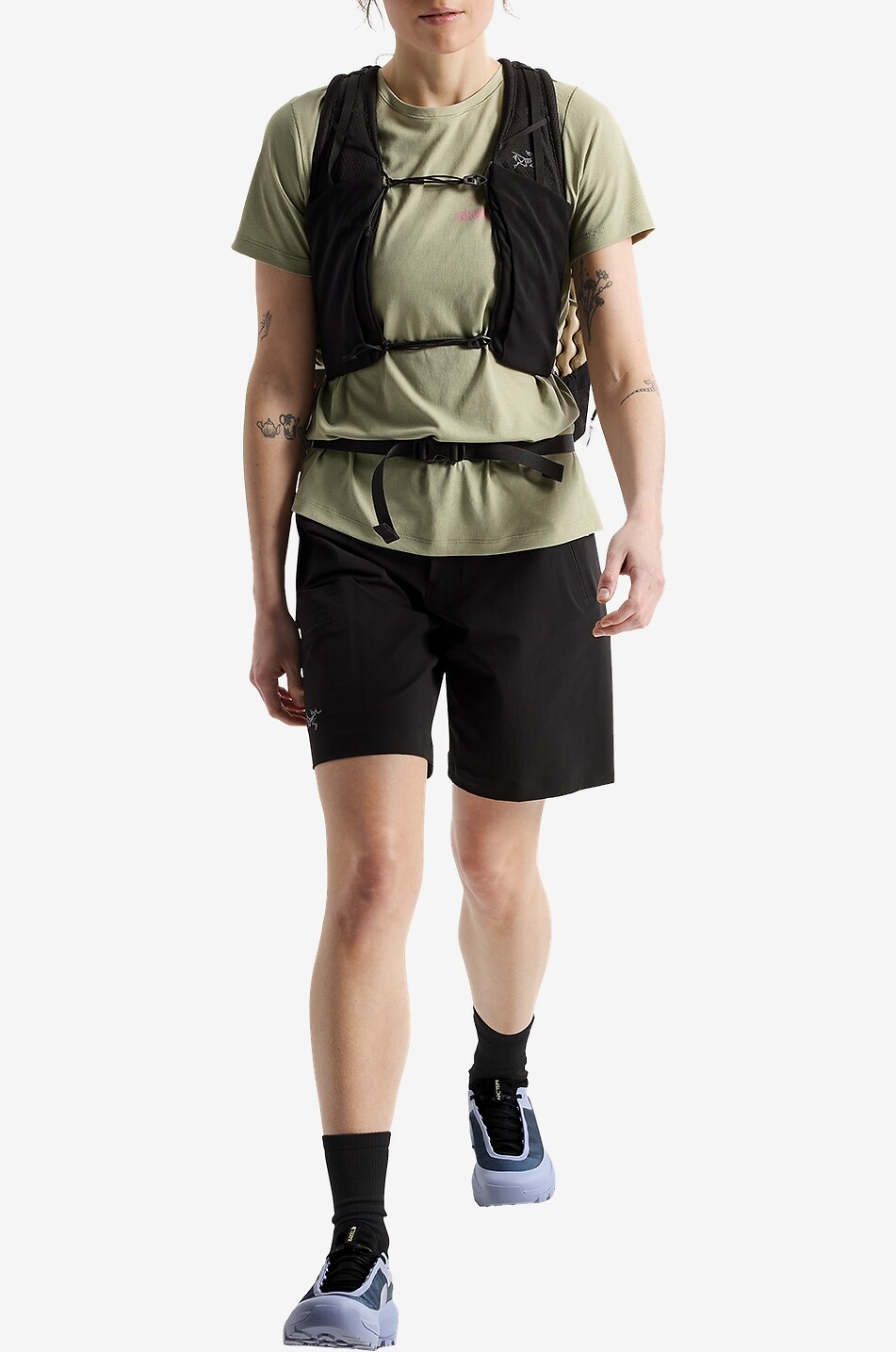 ARC'TERYX Sunna Speed Bird technical fabric crew-neck t-shirt Women LIGHT KHAKI 5