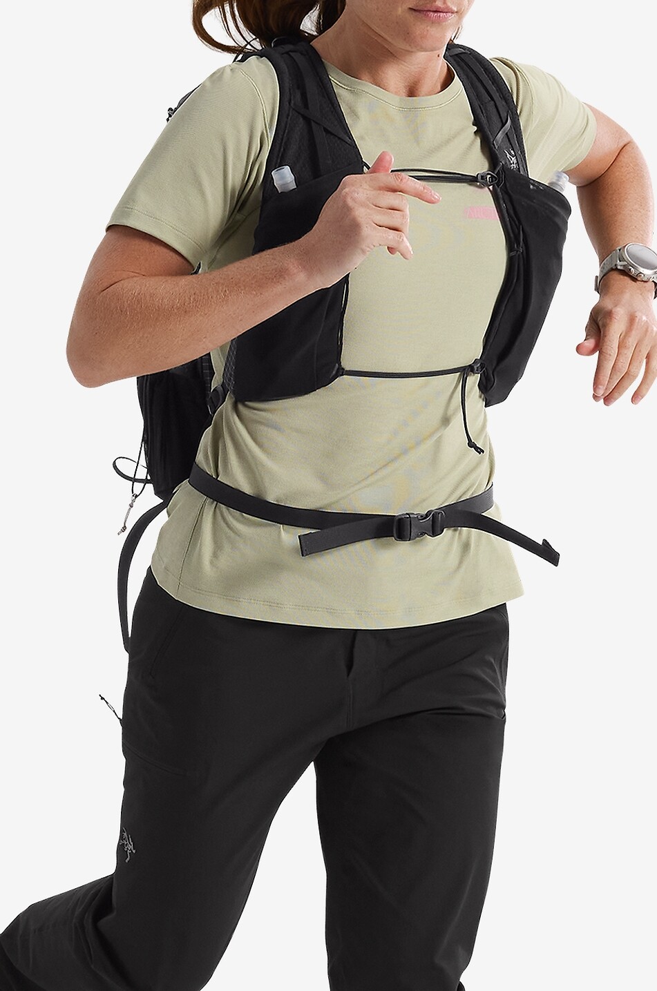 ARC'TERYX Sunna Speed Bird technical fabric crew-neck t-shirt Women LIGHT KHAKI 8