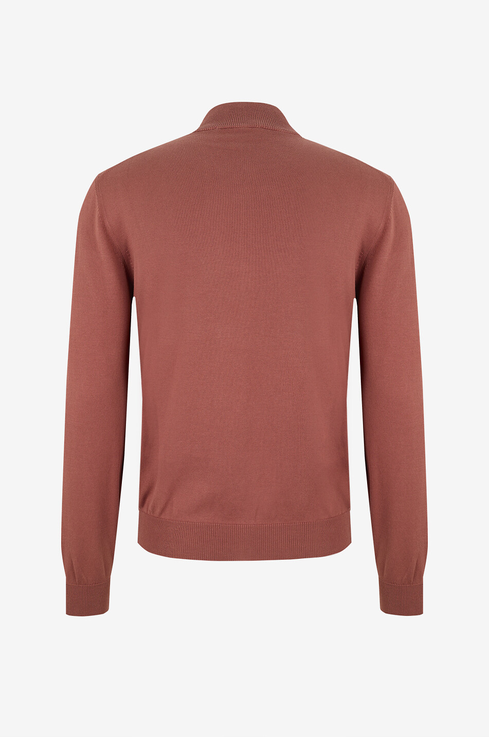 GRAN SASSO Cardigan zippé à col montant en coton Homme MARRON 2