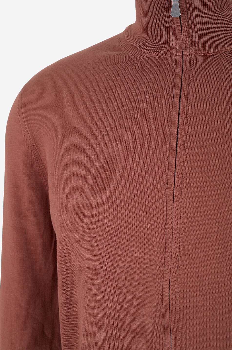 GRAN SASSO Cardigan zippé à col montant en coton Homme MARRON 3