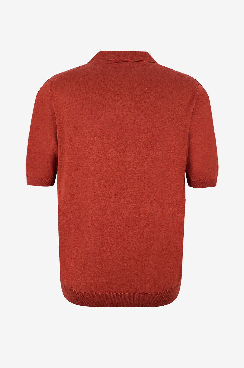 GRAN SASSO Polo à manches courtes en soie en maille fine Homme ORANGE MOYEN 2