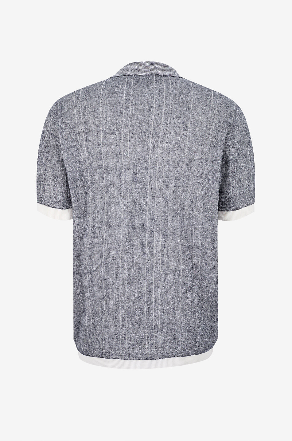 BRIONI Hemd mit Kubakragen aus Leinenmischung Tubico Herren DUNKELBLAU 2