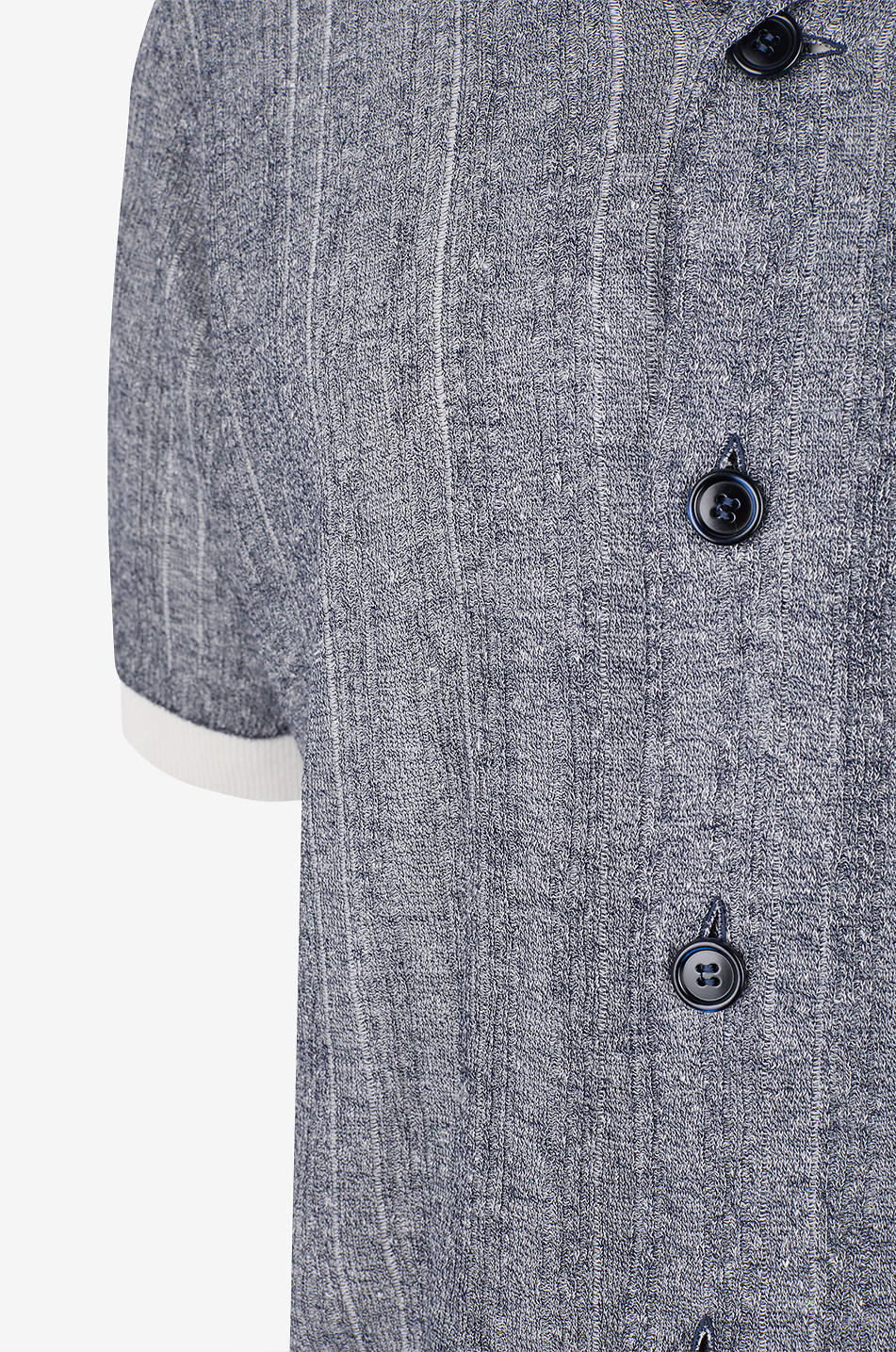 BRIONI Hemd mit Kubakragen aus Leinenmischung Tubico Herren DUNKELBLAU 3