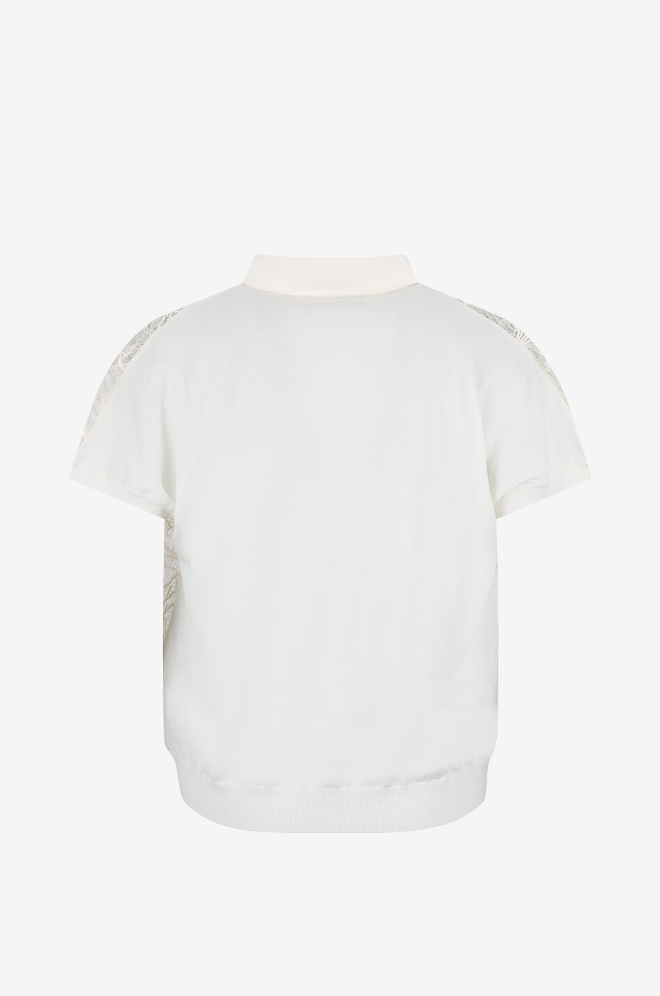 FABIANA FILIPPI Cardigan à col chemise en soie et coton Femme BLANC 2