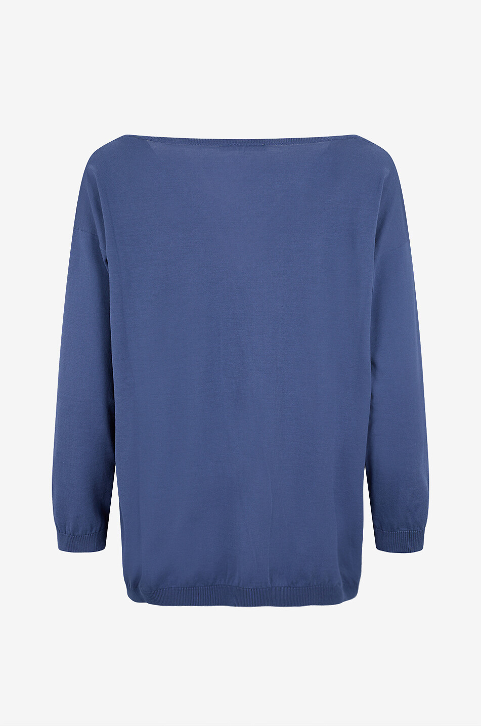 PANICALE Oversized V-neck cotton jumper Women BLUE 2