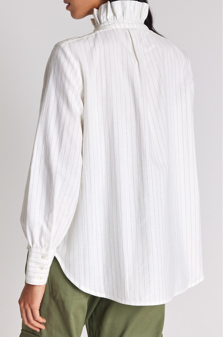 BALZAC PARIS Gestreifte weite Bluse mit Stehkragen Leonor Damen CREMEFARBEN 3